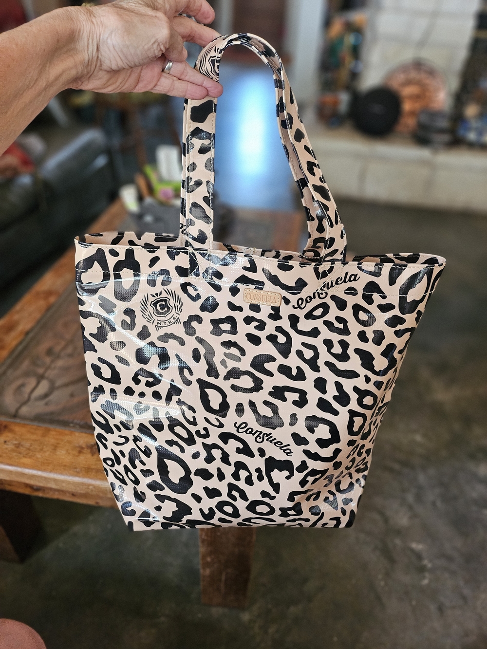 New W Tag Consuela MTRA Leopard Print Tote Bag - Make Today Ridiculously Awesome